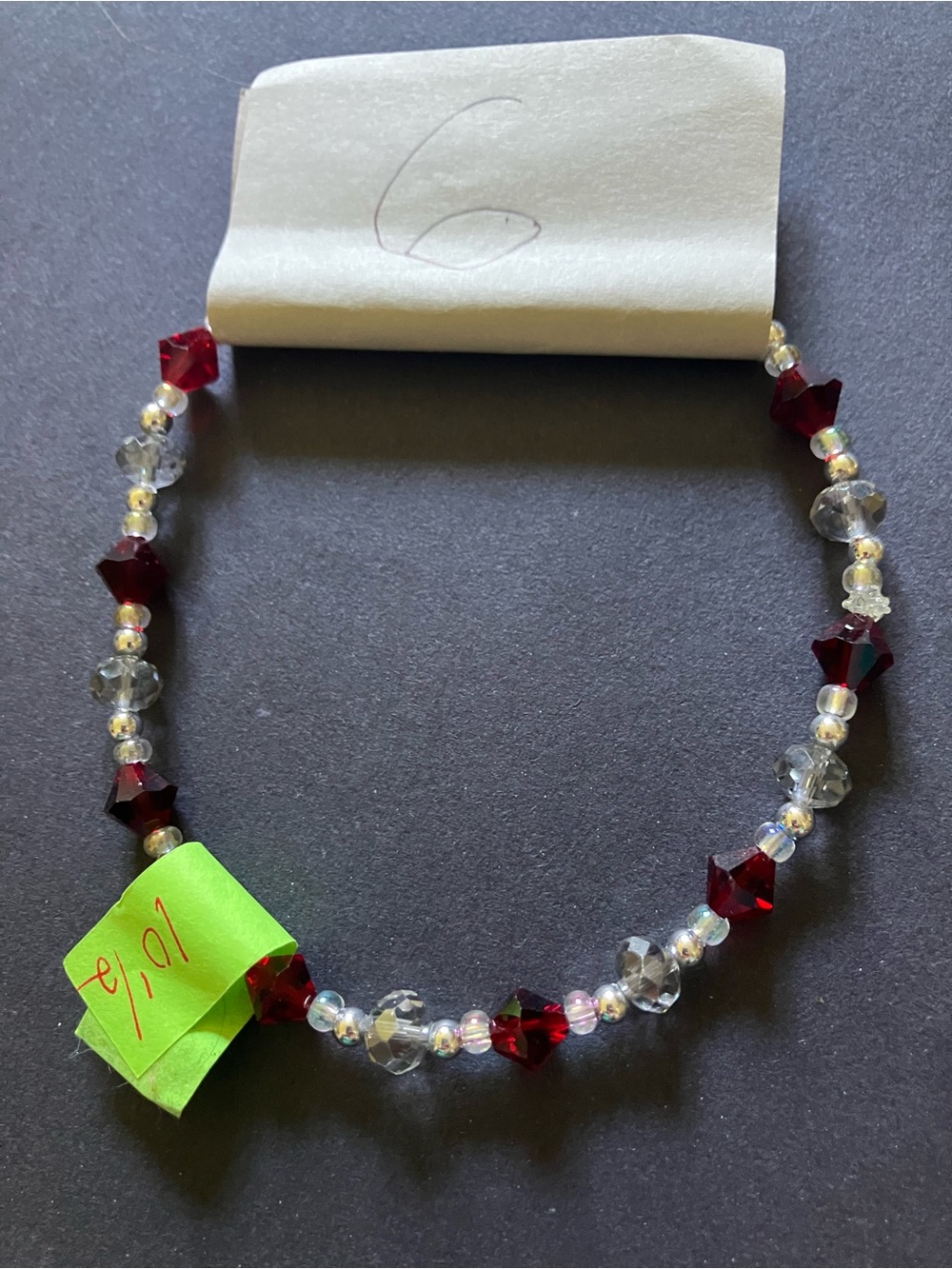 #6 handmade Swarovski anklet